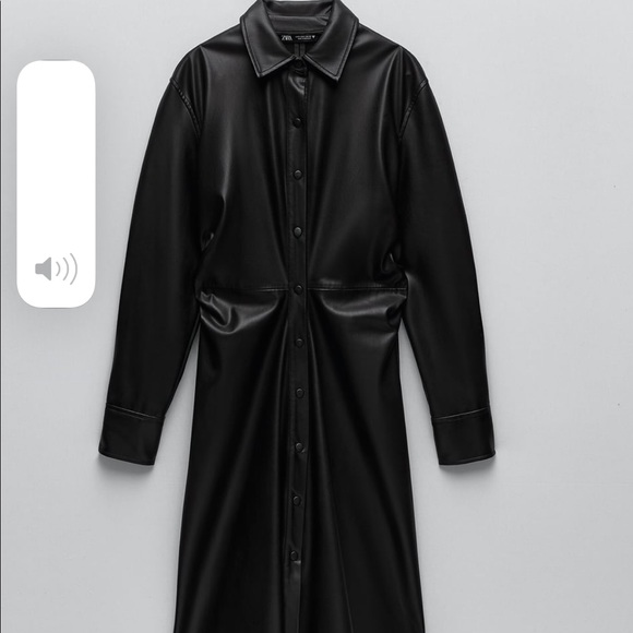 Faux leather black midi dress ❤️ Blogger favorite - Picture 2 of 7